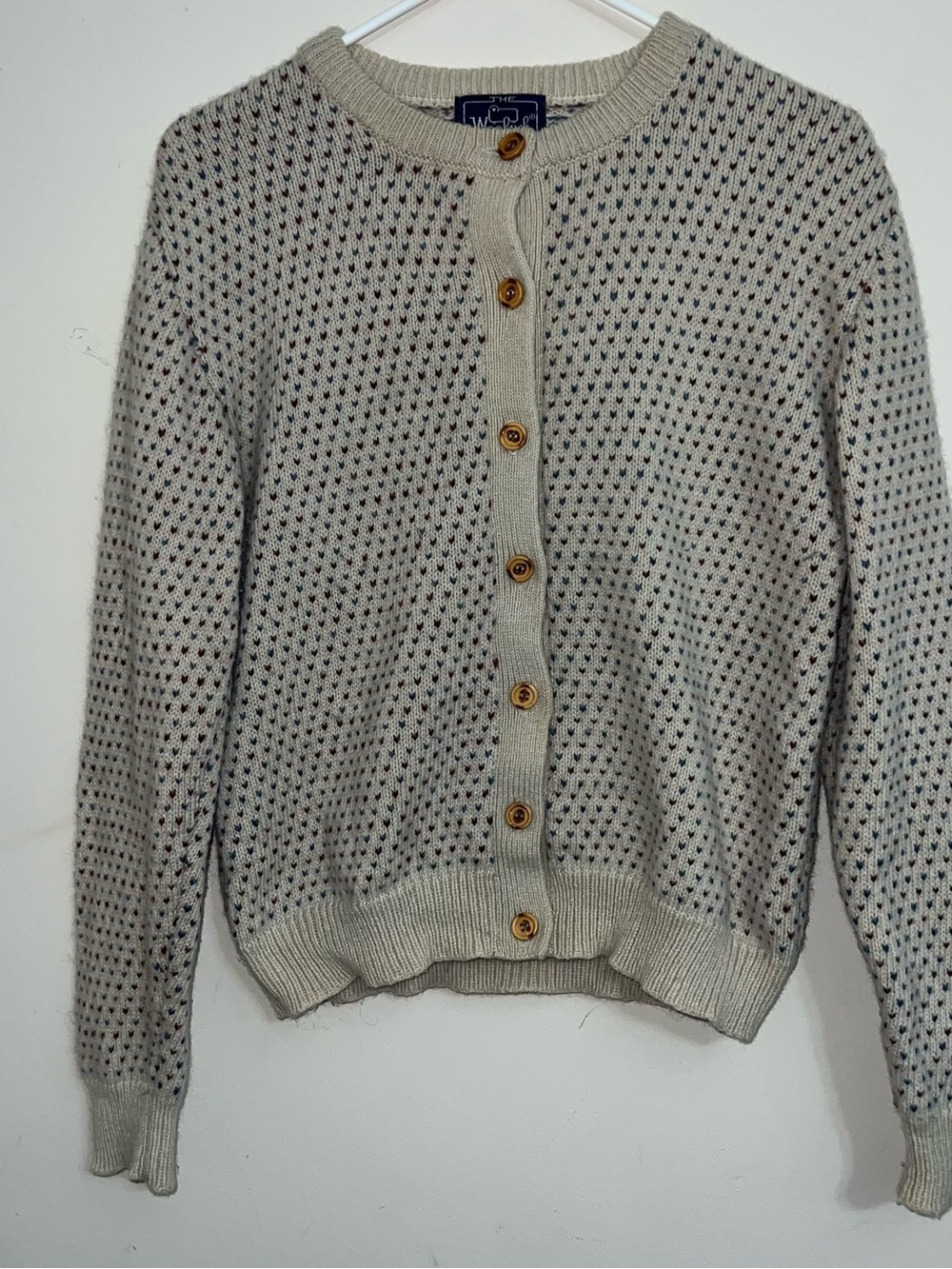 Women’s Woolrich Cream Speckled Button-Front Cardigan Size S